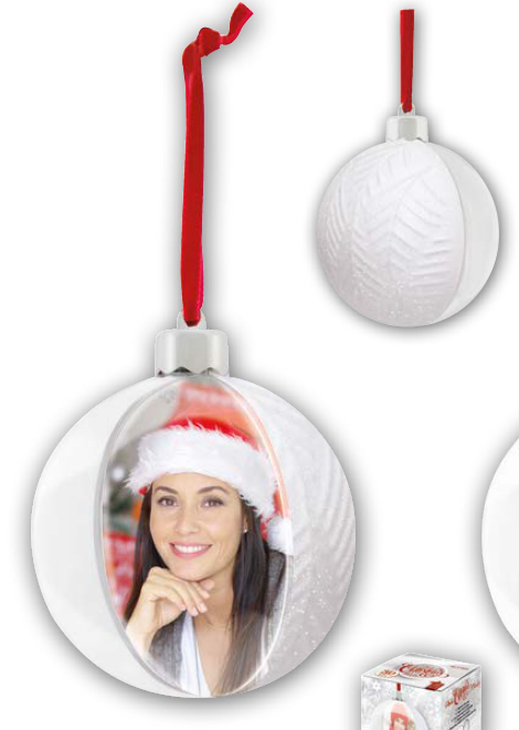 Bola Christmas flake blanca