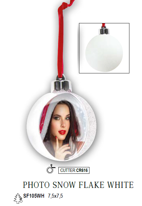 Bola pequeña Snow flake blanco