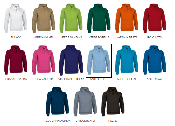 Sudadera Capucha Street colores