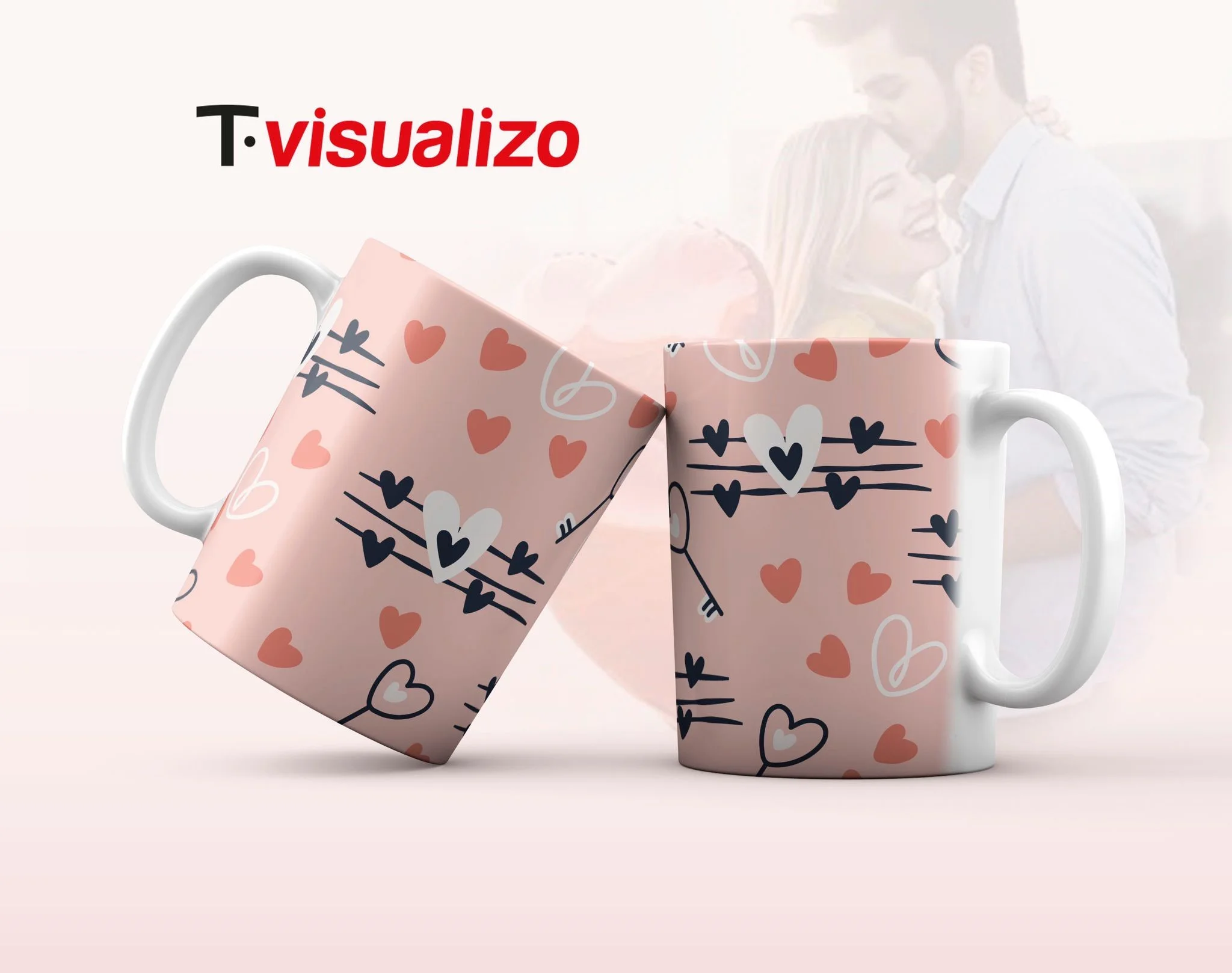 Taza corazones