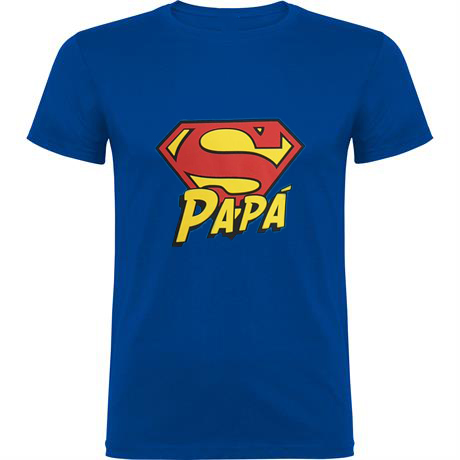 Camiseta Super Papa Azul profundo